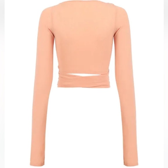 Nwt SOLDOUT Laina Rauma size Medium Superfine Jersey Wrap top Pink Dance Class - Picture 6 of 10